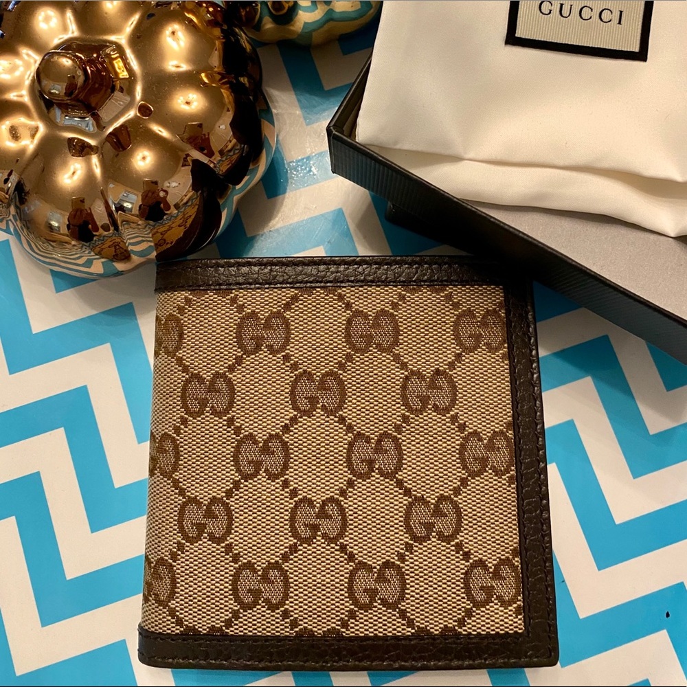 Brand New Gucci Canvas Leather Guccissima Wallet - Picture 2 of 13